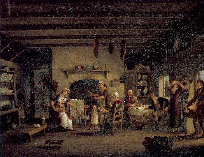 Mulvany, John George Cottage Interior Spain oil painting art